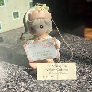 Precious Moments I'm Sending You A Merry Christmas Ornament - 455628 from 1994